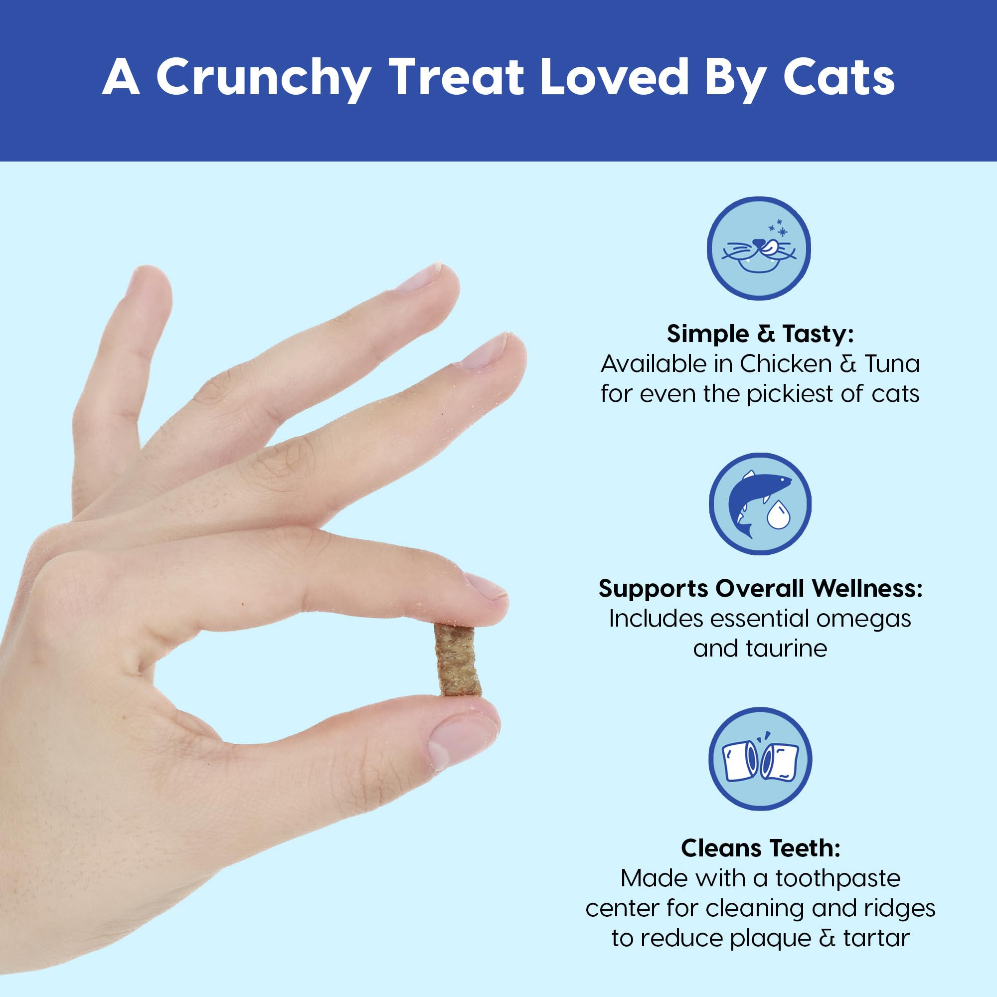 Ark Naturals Clean Chews Kiss Me-Ow Tuna Dental Chews, Case of 6, 3 Ounce Bags