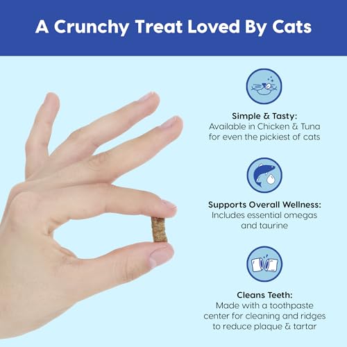 Ark Naturals Clean Chews Kiss Me-Ow Tuna Dental Chews, Case of 6, 3 Ounce Bags