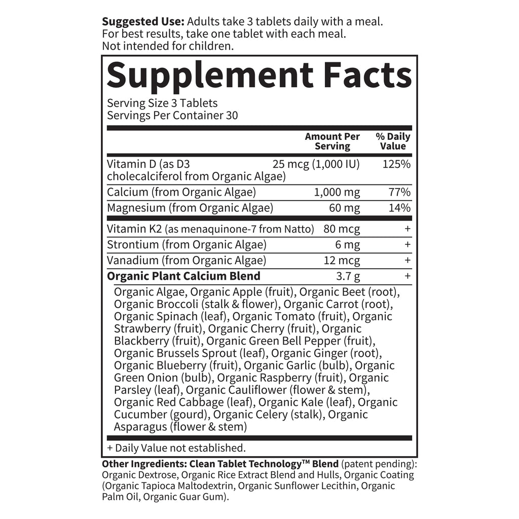 Garden of Life Organics Mykind Plant Calcium, 90 Tablets