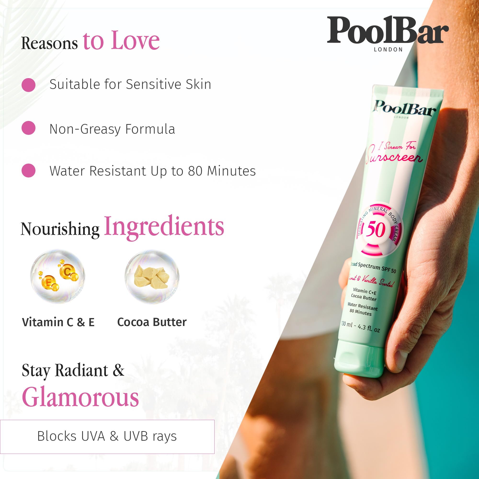 Poolbar SPF 30 Sunscreen Cream, 4.7 Ounces