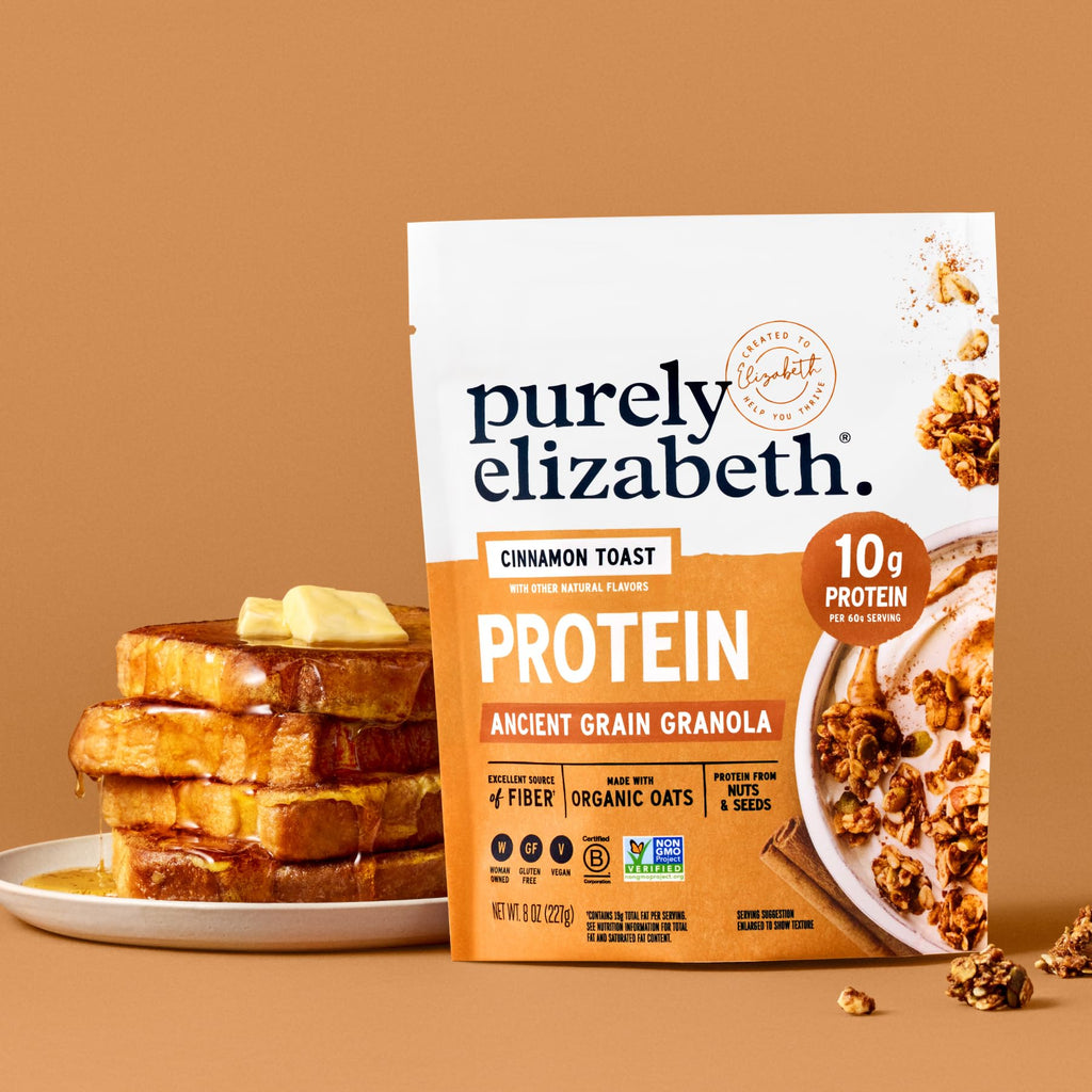 Purely Elizabeth Organic Cinnamon Toast Granola, Case of 6, 8 Ounce