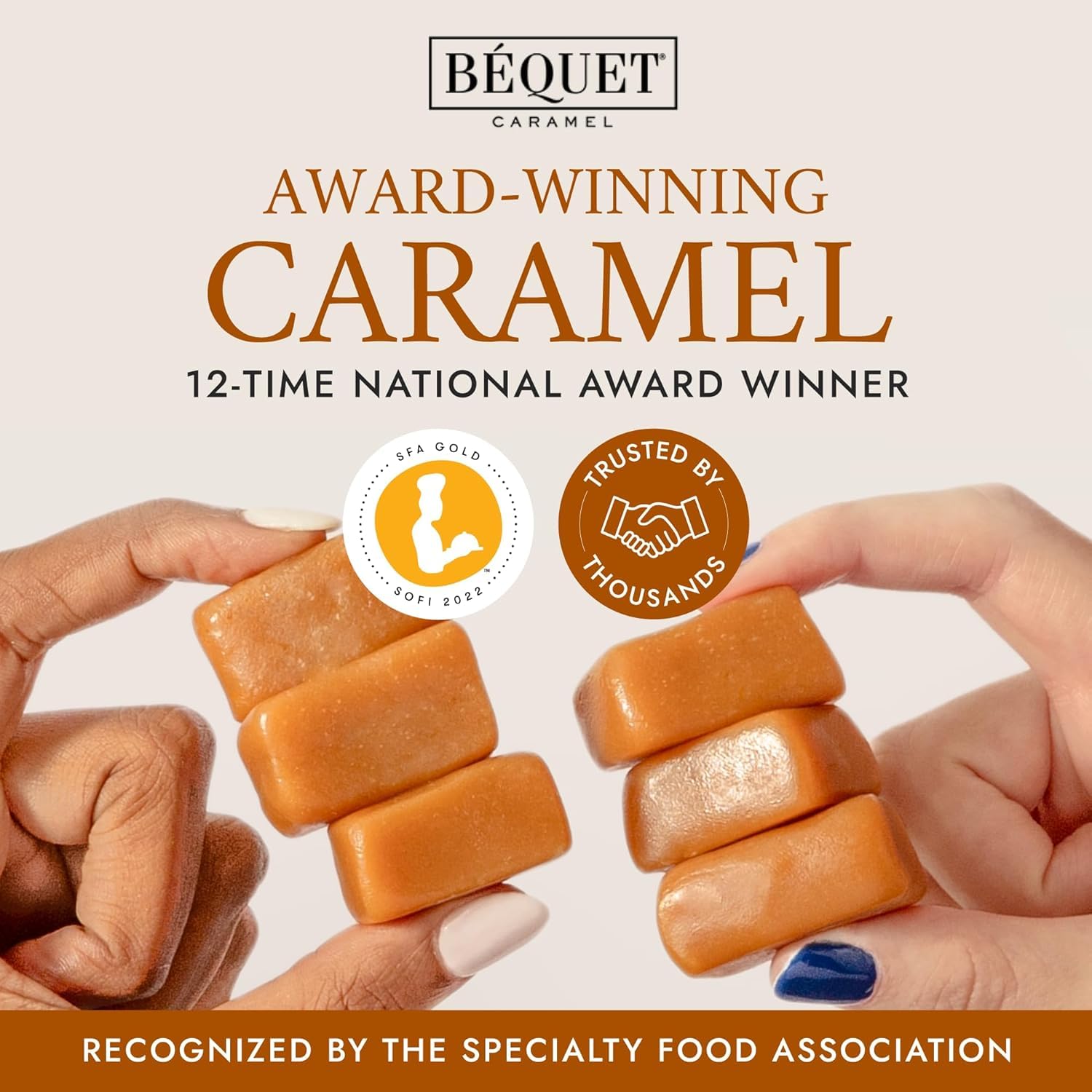 Bequet Chewy Celtic Sea Salt Caramels, Case of 12, 3.6 Ounce Bags