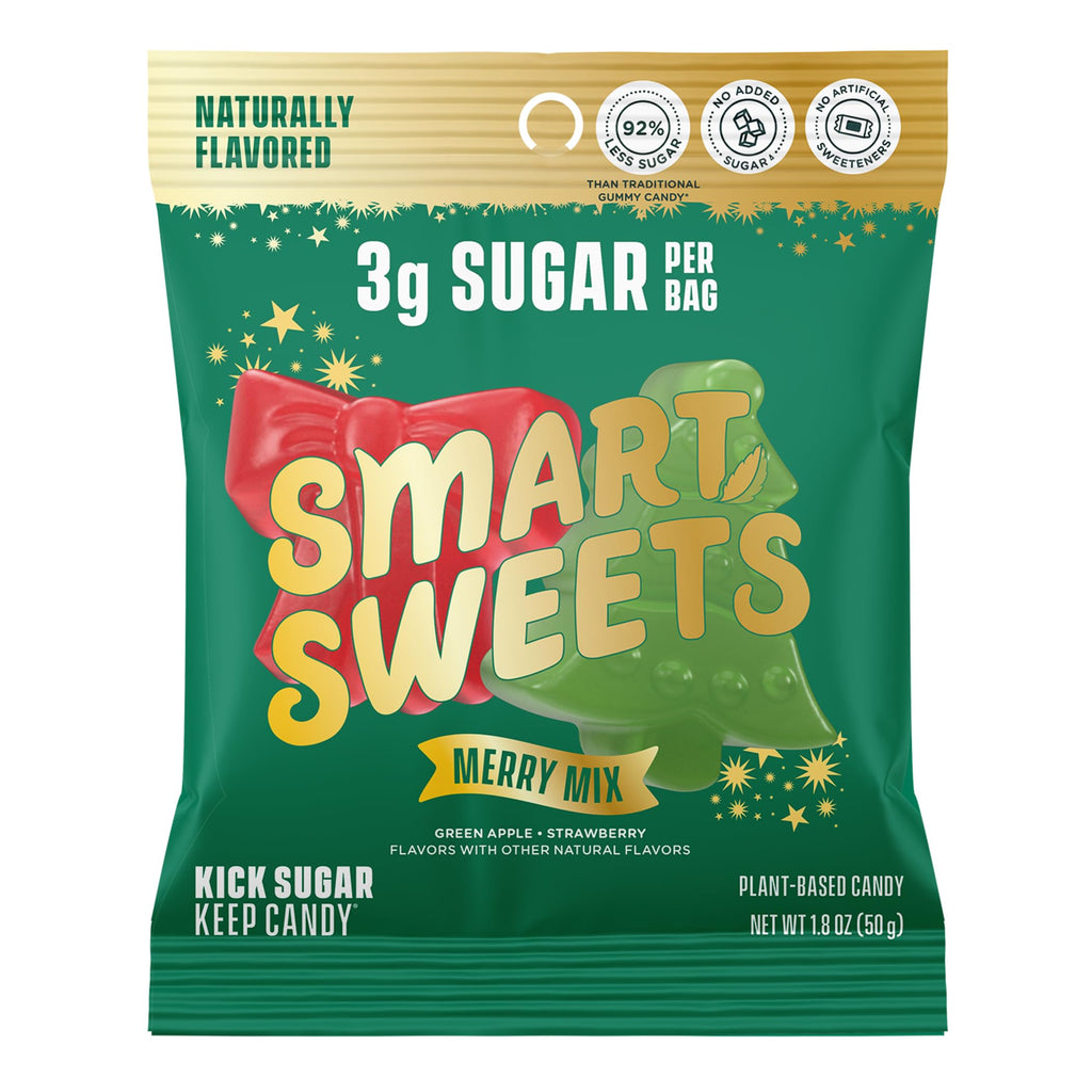 SmartSweets Merry Mix Candy, Case of 14, 1.8 Ounce Bags