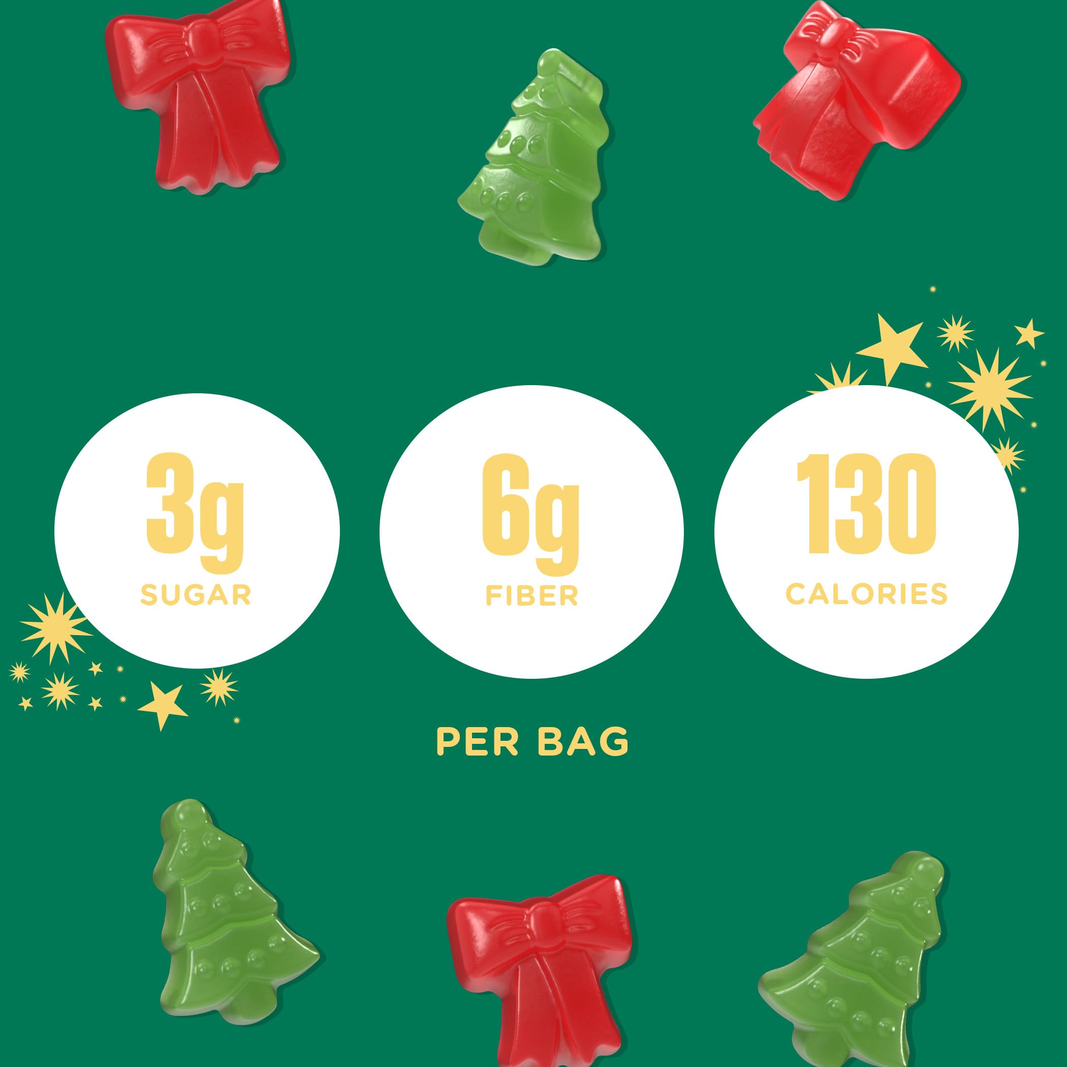 SmartSweets Merry Mix Candy, Case of 14, 1.8 Ounce Bags