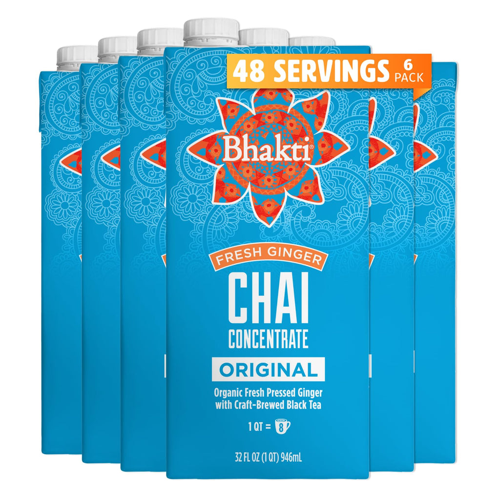 Bhakti Chai Concentrate, Case of 6, 32 Fluid Ounce