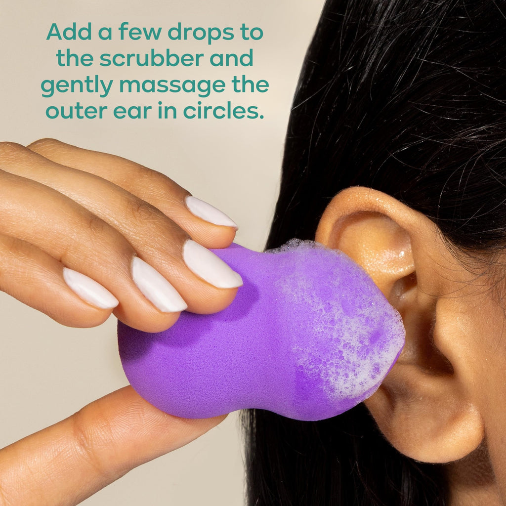 Wally's Natural Adult Ear Cleansing Scrub with Soft-Tipped Scrubber, 2 fl oz