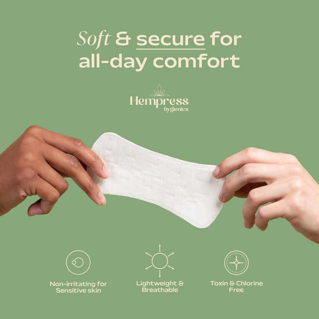 Hempress Hygienics Organic Cover Pantyliners, 20 Count
