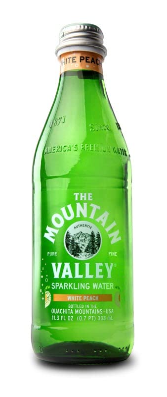 Mountain Valley Spring Sparkling Water, White Peach, Case of 24, 11.3 fl oz Cans
