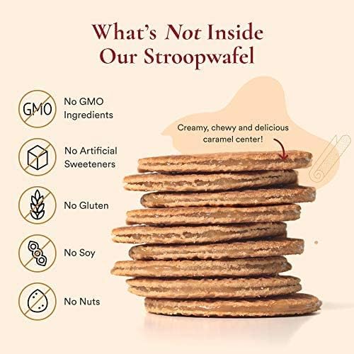 Swoffle Organic Gluten Free Caramel Waffle Cookies, Case of 12, 1.16 Ounce