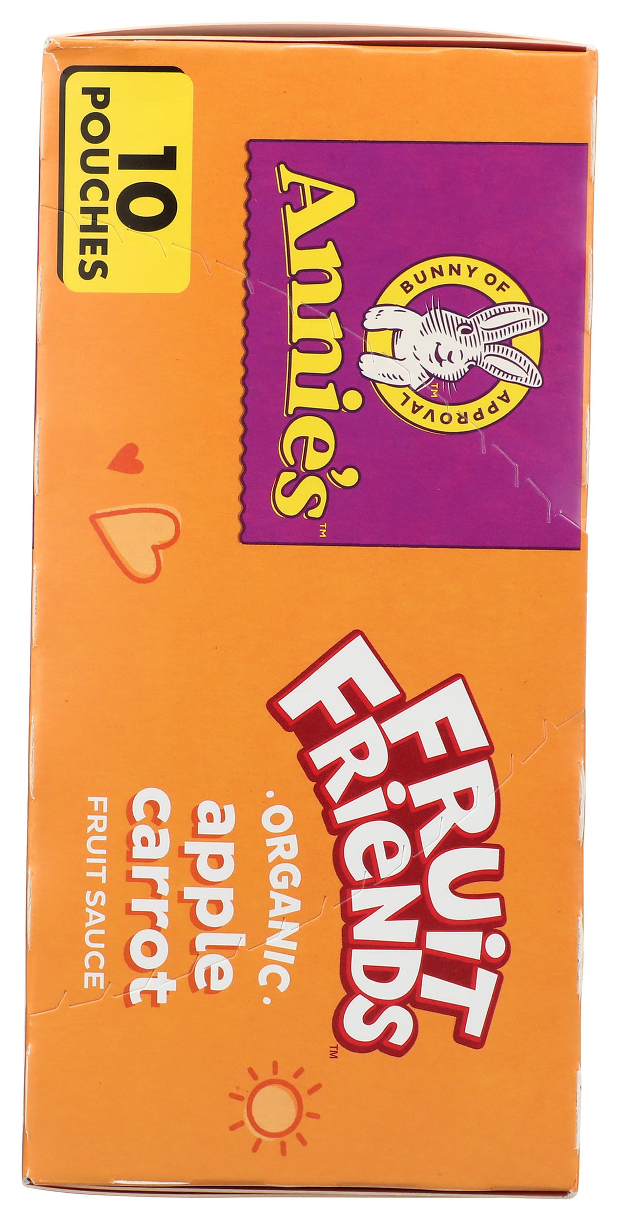 Annie's Fruit Friends Organic Apple Carrot Fruit Sauce, Case of 4, 10 Count, 3.2 Ounce Pouches