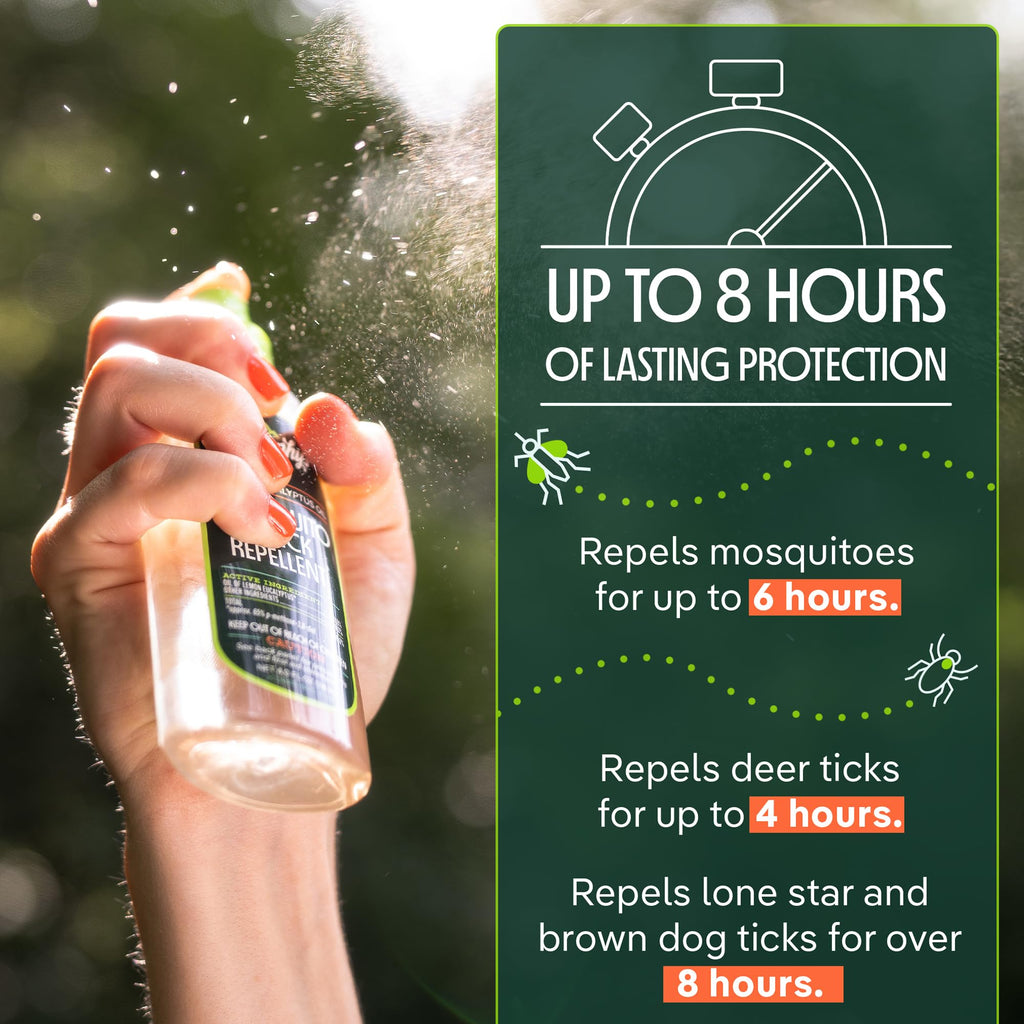 Murphy's Naturals Lemon Eucalyptus Oil Mosquito and Tick Repellent Spray, Case of 6, 4 Fluid Ounce