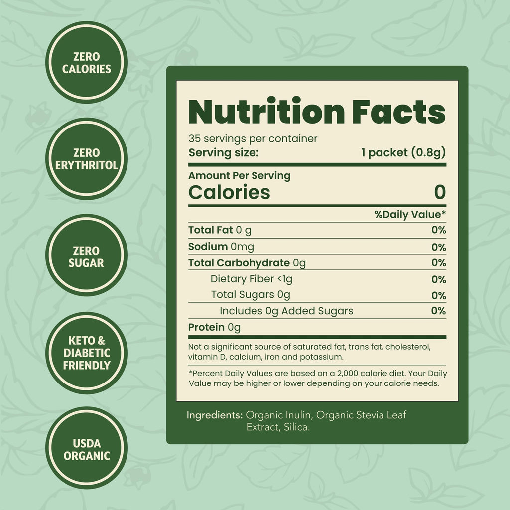 SweetLeaf Organic Stevia Sweetener, Case of 6, 35 Count