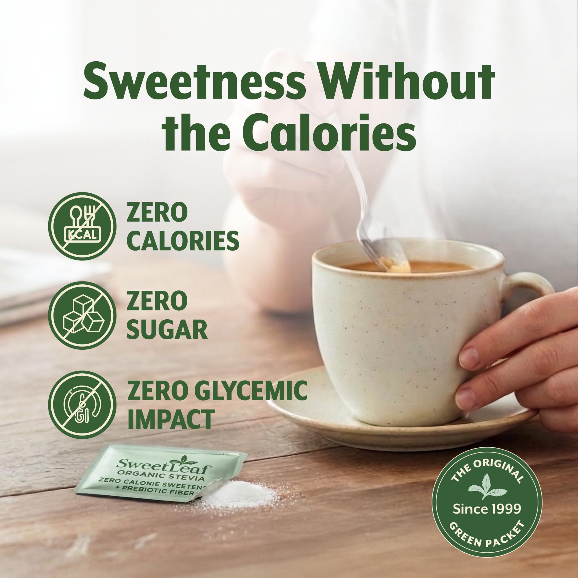SweetLeaf Organic Stevia Sweetener, Case of 6, 35 Count