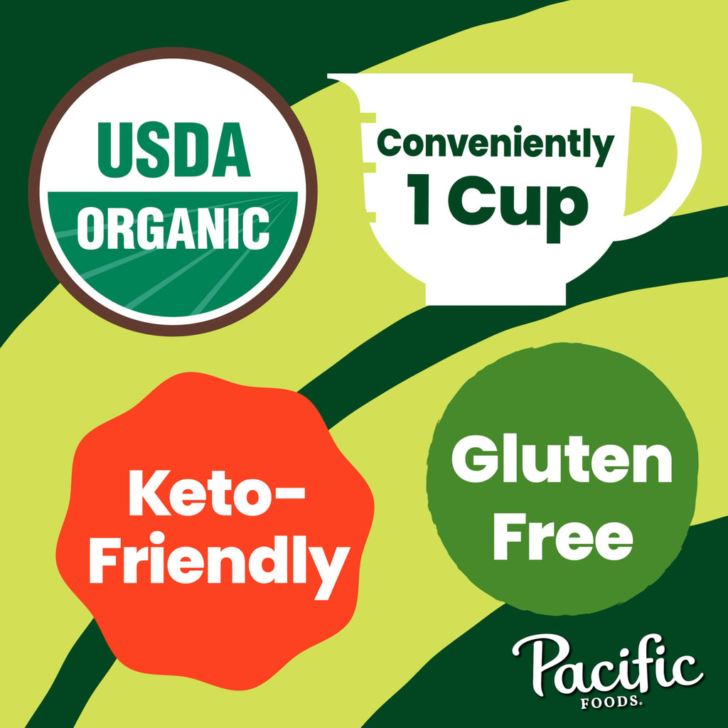 Pacific Foods Organic Chicken Broth, Case of 6, 4 Cartons, 8 fl oz Each