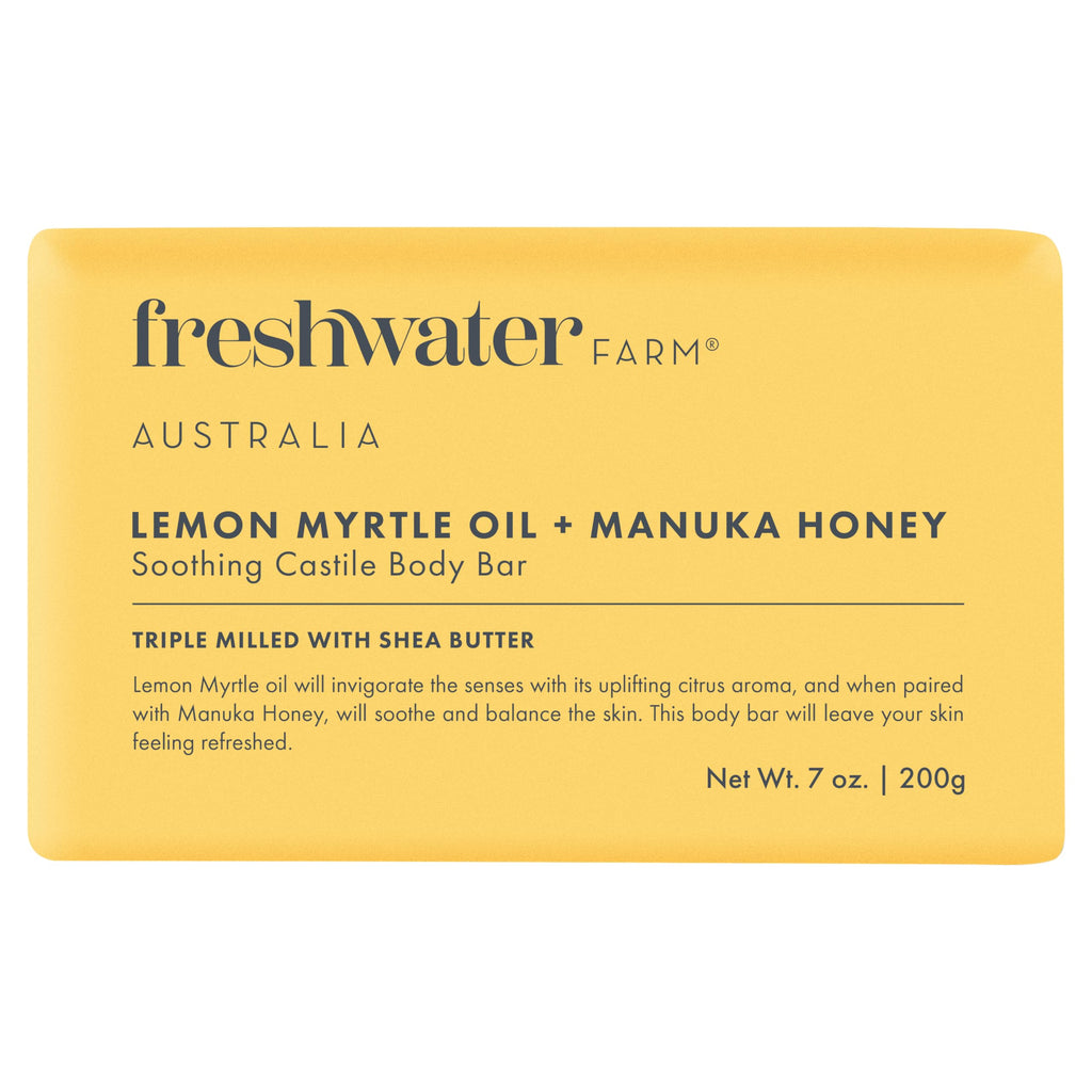 Freshwater Farm Australia Manuka Honey Vanilla Bean Body Bar, Case of 8, 7 oz
