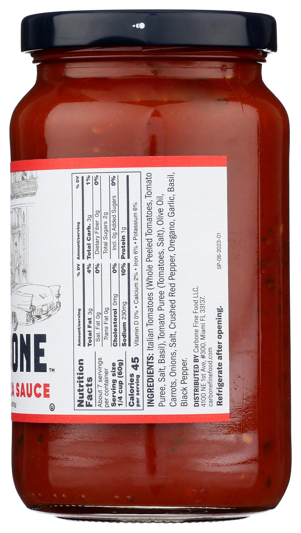 Carbone Spicy Pizza Sauce, Case of 6, 14 Ounce Jars