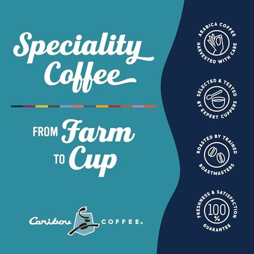 Caribou Coffee Caribou Blend Medium Roast Whole Bean Coffee, Case of 6, 12 Ounce Bags