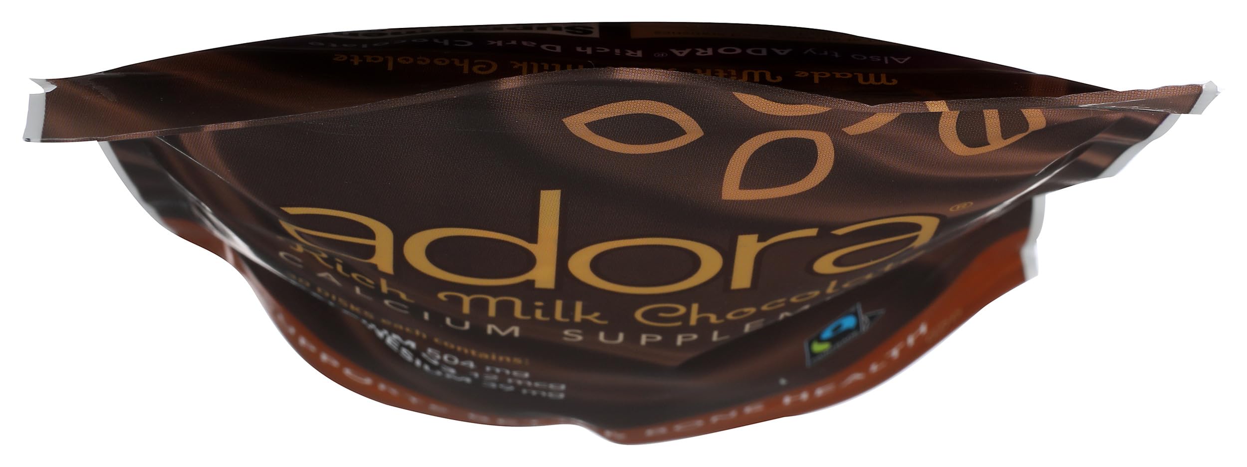 Adora Milk Chocolate Calcium Disks, Case of 6, 30 Count Each