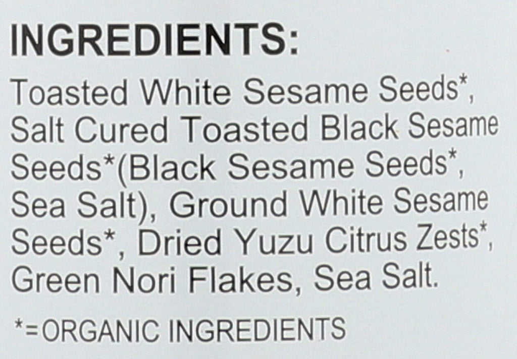 Muso From Japan Organic Yuzu Furikake Sprinkle, Case of 6, 2.2 Ounces Each