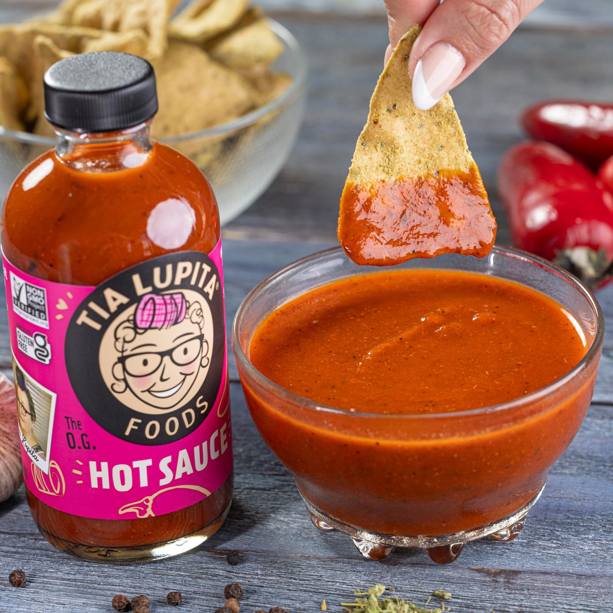 Tia Lupita Hot Sauce, Case of 6, 8 Ounces Each