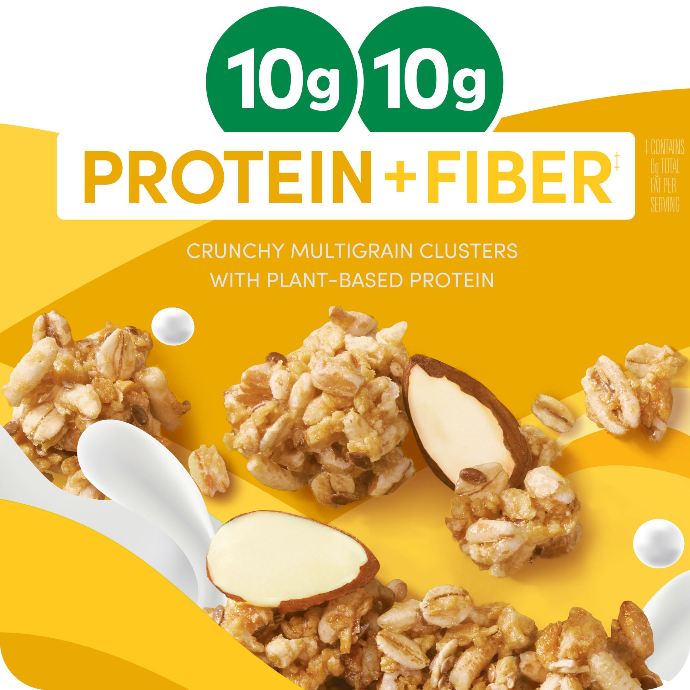 Kashi GO Honey Almond Flax Crunch Protein Cereal, Case of 10, 17.7 Ounce Boxes