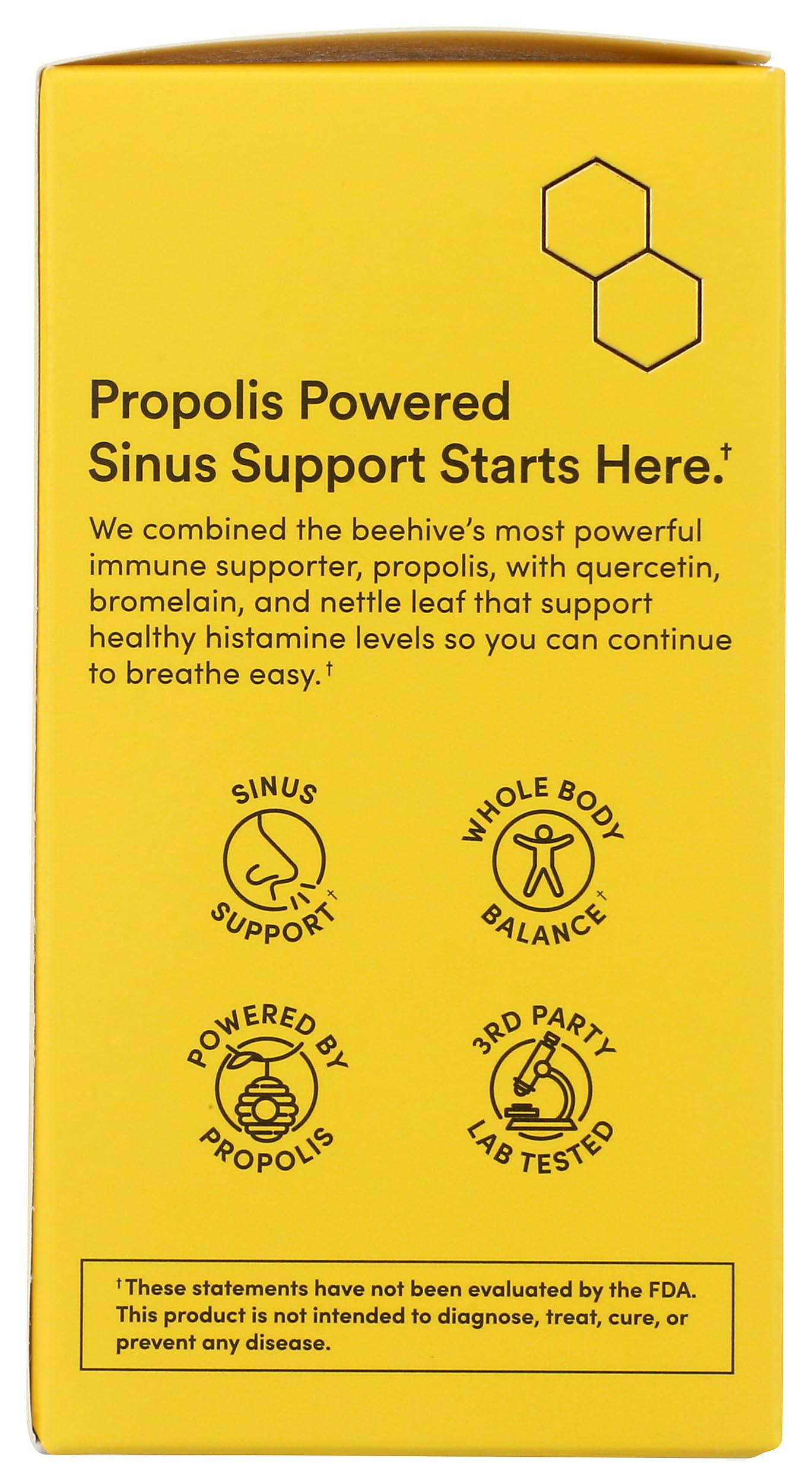 Beekeeper's Naturals Propolis Sinus Support Capsules, 60 Count