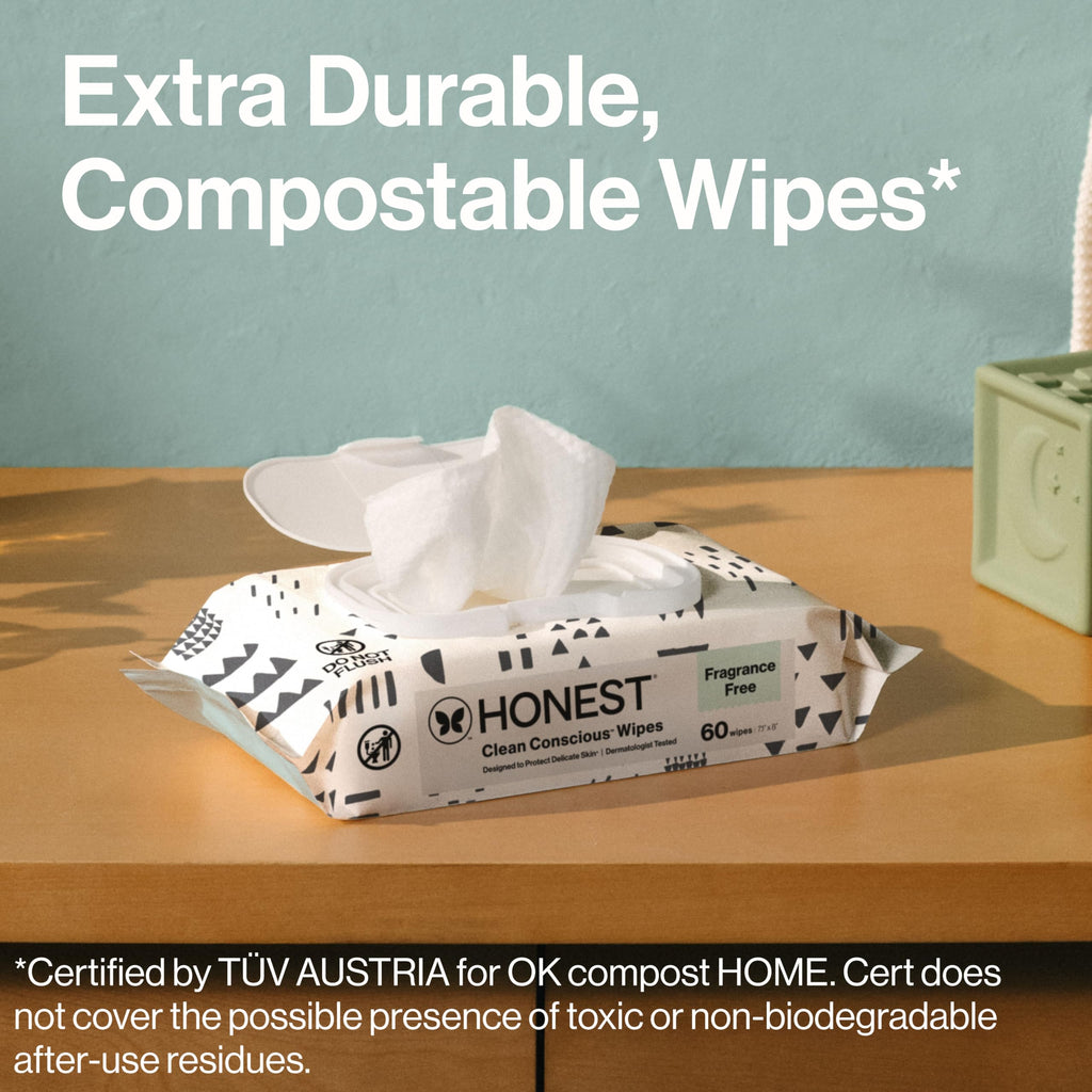 The Honest Company Pattern Play Printed Wipes, 60 Count