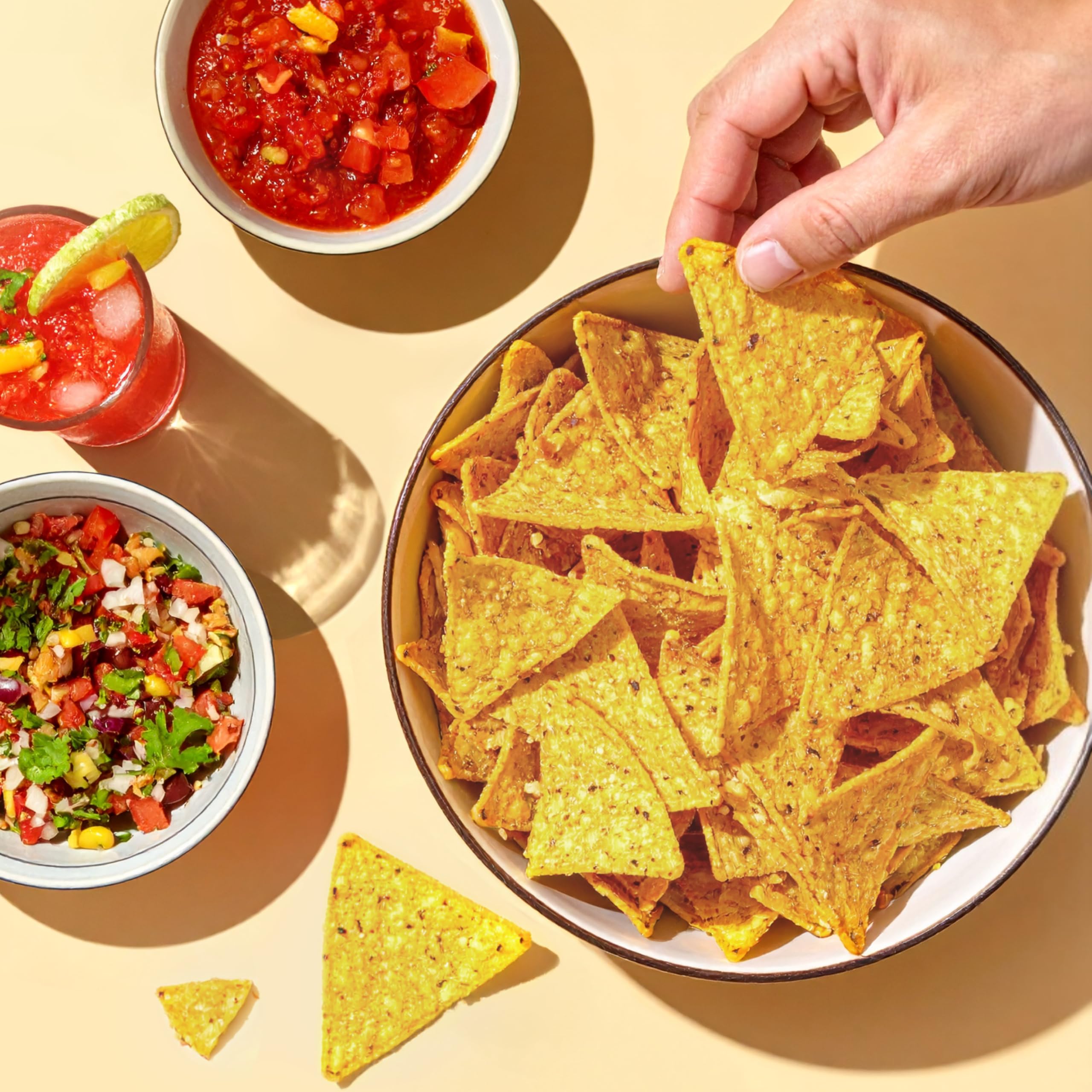 Late July Snacks Organic Garden Ranch Tortilla Chips, Case of 12, 6 oz