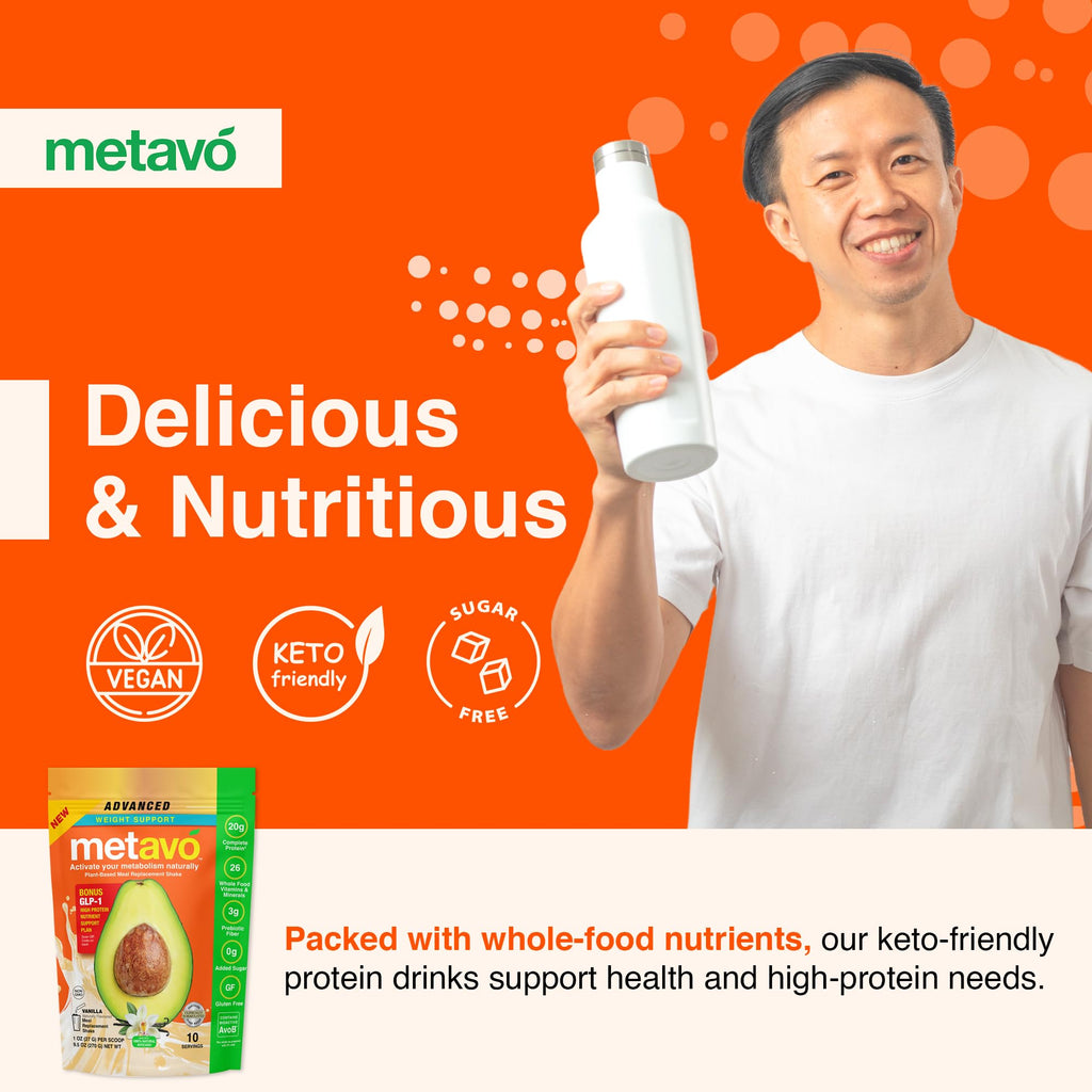 Metavo Vanilla Meal Replacement Shake, 9.5 oz