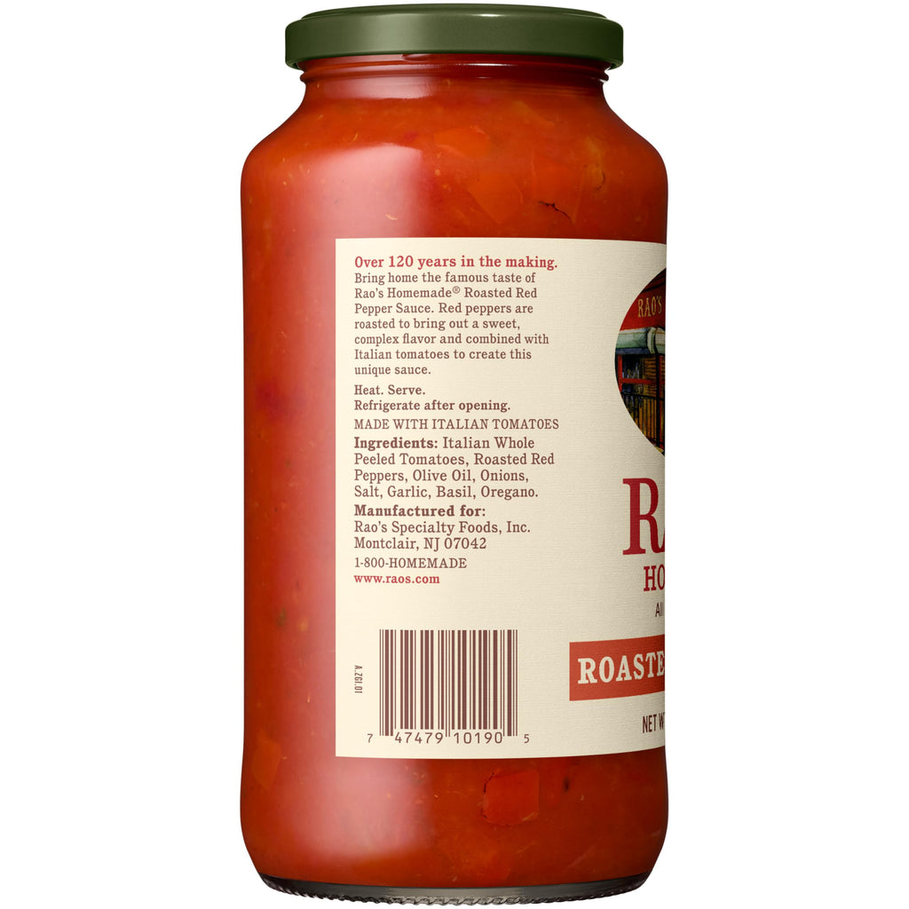 Rao's Homemade Roasted Red Pepper Pasta Sauce, Case of 12, 24 oz