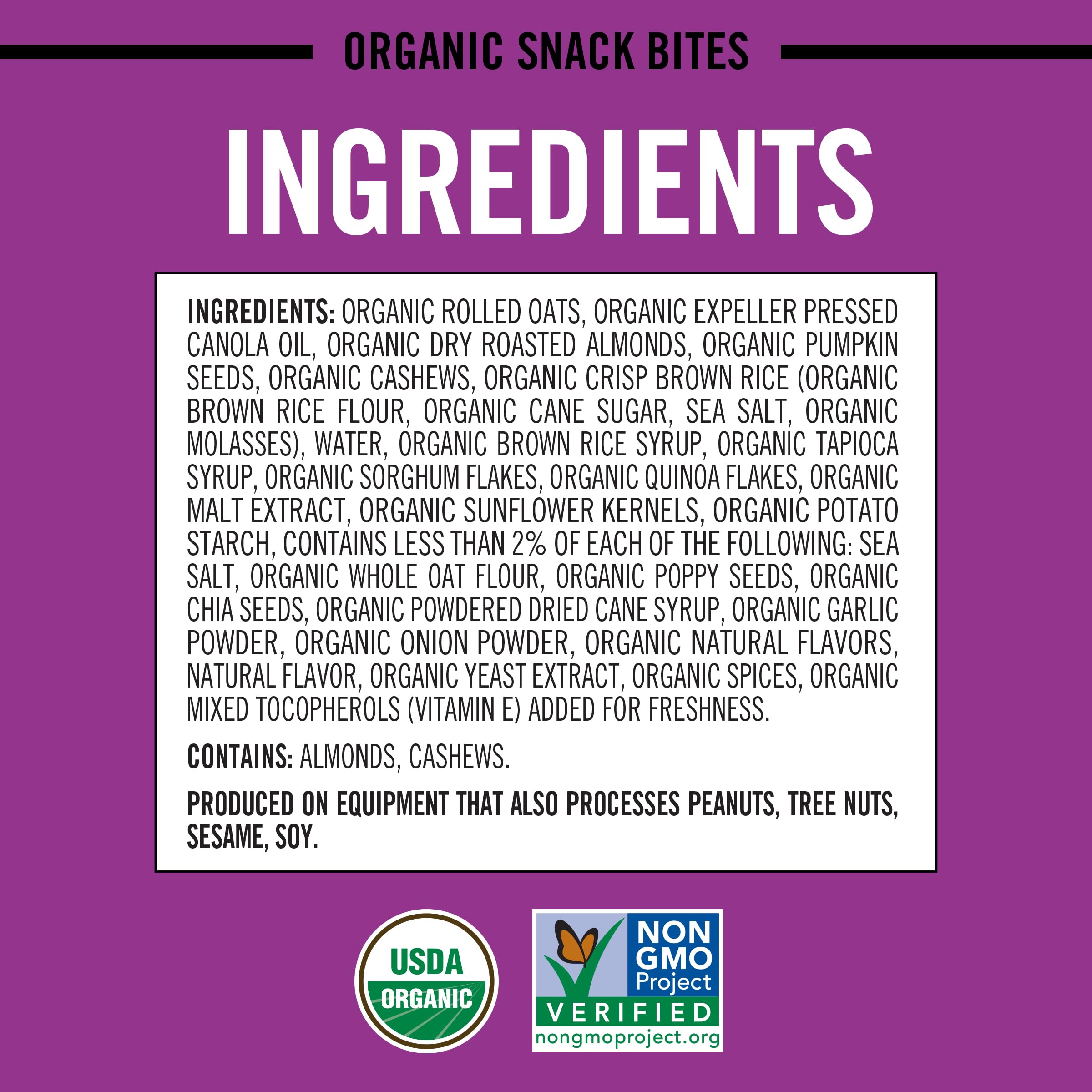 Dave's Killer Bread Organic Toasted Garlic Snack Bites, Case of 6, 7.2 oz
