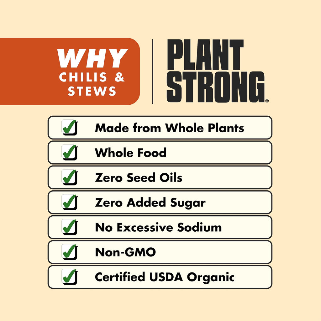PLANTSTRONG Organic Campfire Smoky Chili, Case of 6, 14.5 Ounce