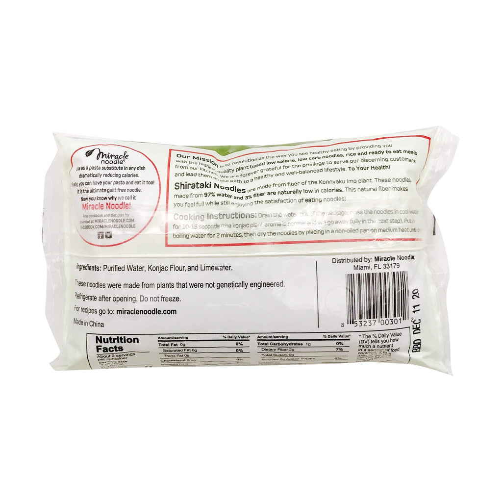 Miracle Noodle Fettuccine Shirataki Pasta, Case of 6, 7 oz