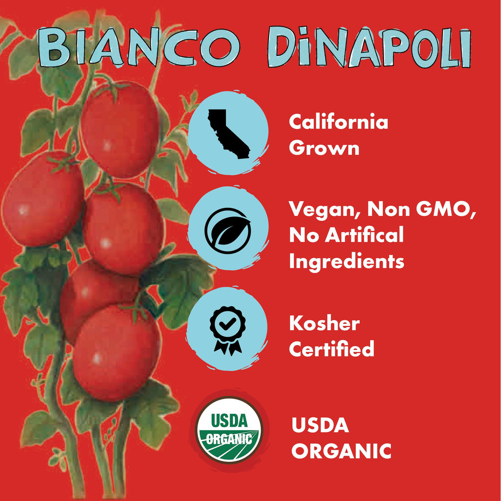 Bianco Dinapoli Organic Fire Roasted Diced Tomatoes, Case of 12, 14.5 oz