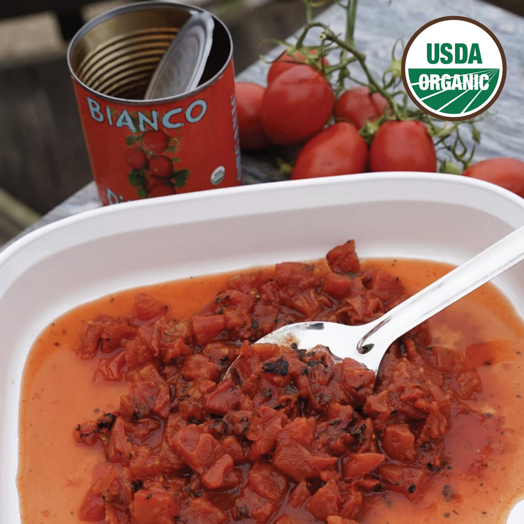Bianco Dinapoli Organic Fire Roasted Diced Tomatoes, Case of 12, 14.5 oz