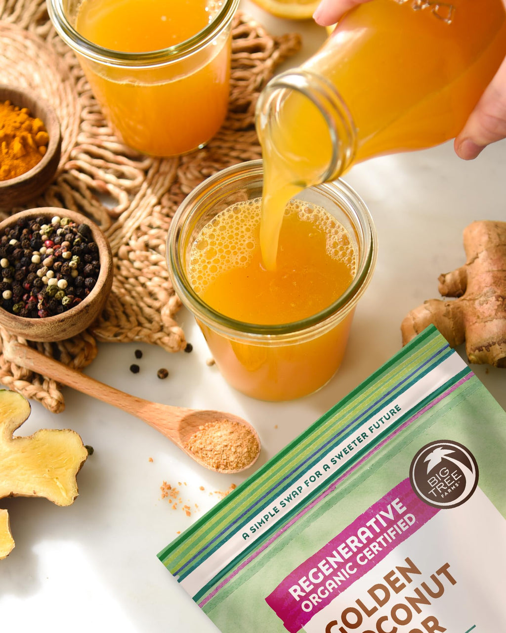 Big Tree Farms Organic Golden Coconut Sugar, Case of 6, 16 oz Each
