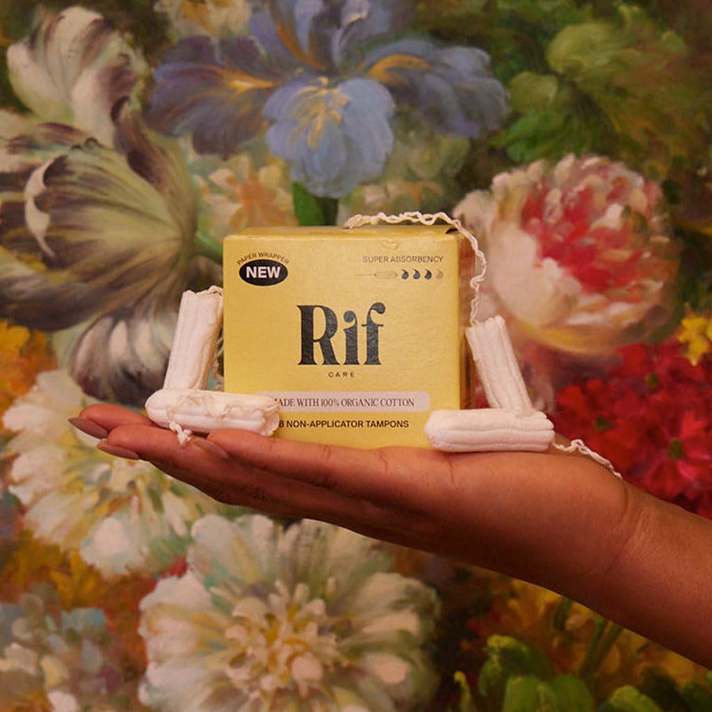 Rif Care Organic Cotton Super Tampons, 18 Count