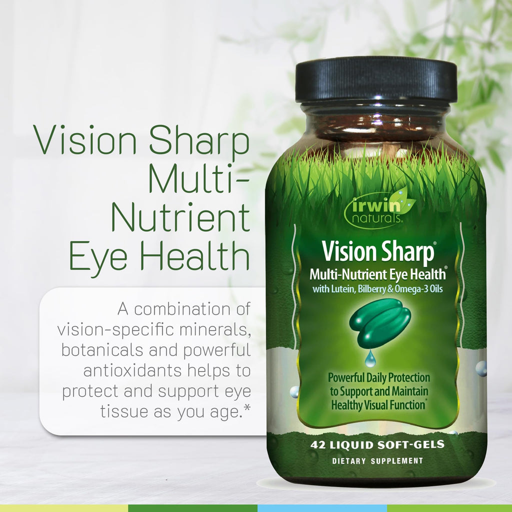 Irwin Naturals Vision Sharp Multi-Nutrient Eye Health Softgels, 42 Count