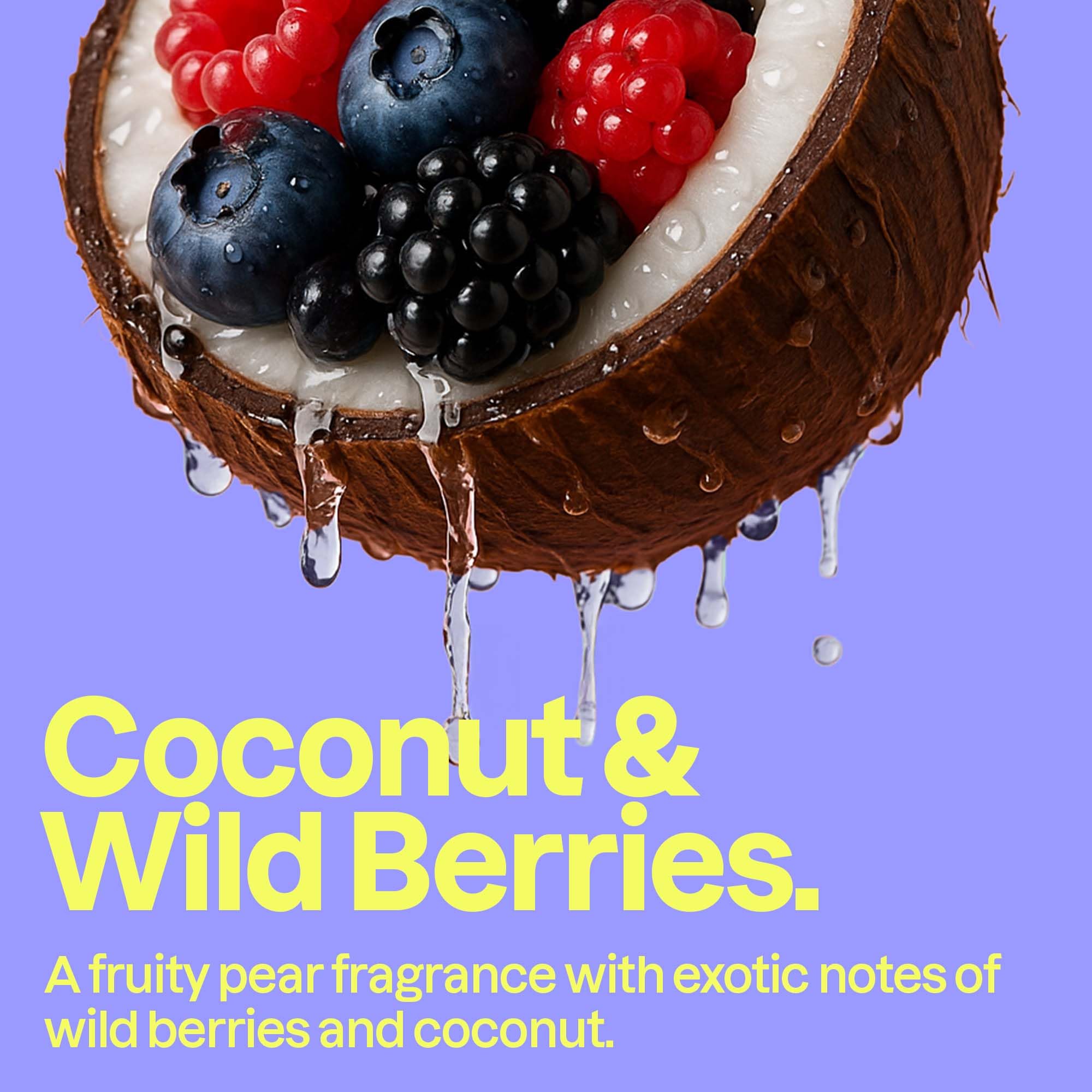 Attitude Super Leaves Coconut Wild Berries Shower Gel, Case of 6, 16 Fl Oz