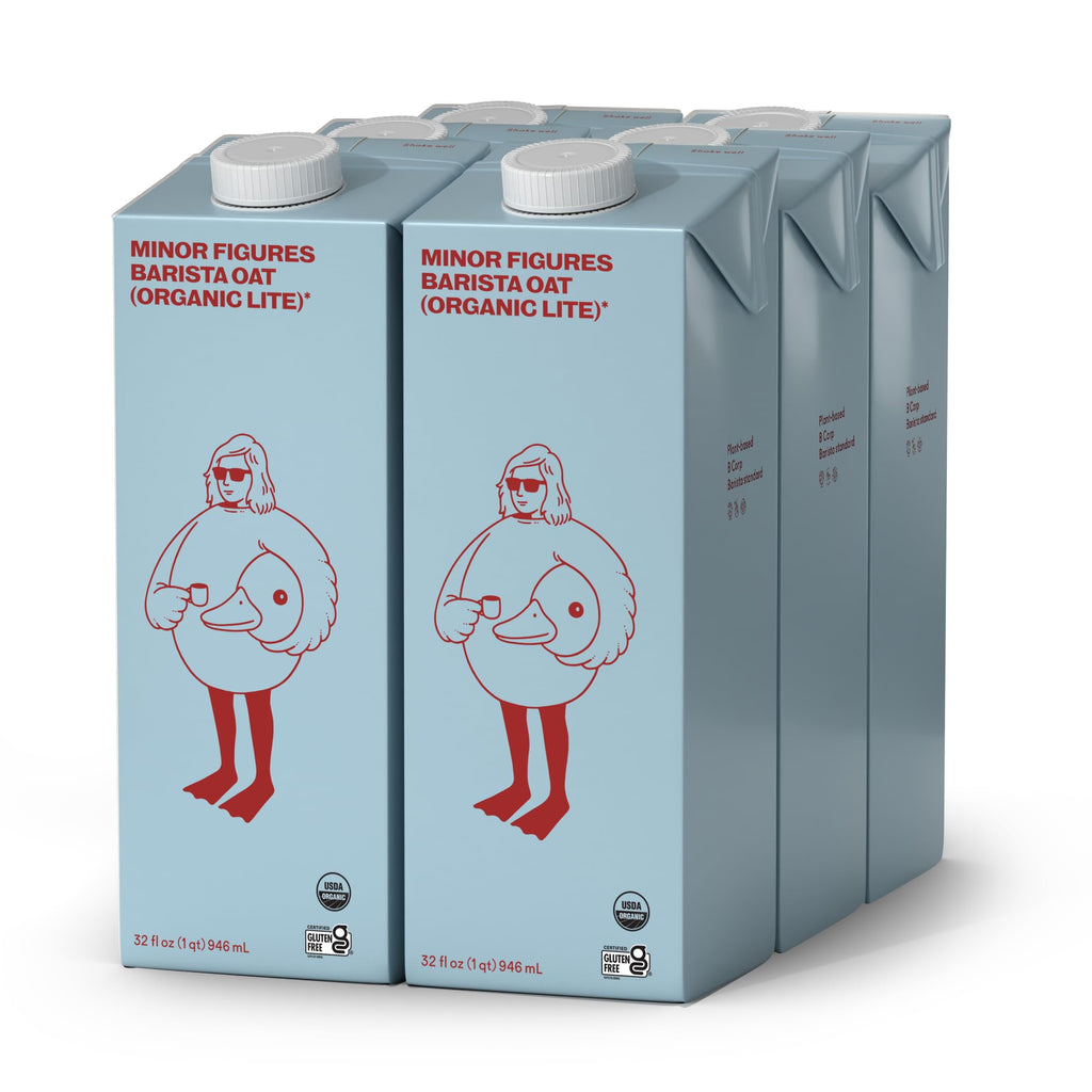Minor Figures Organic Light Oat Milk, Case of 6, 32 Fluid Ounce Cartons