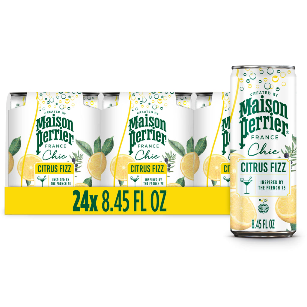 Maison Perrier Chic Citrus Fizz Sparkling Beverage, Case of 6, 4 Pack, 8.5 Fluid Ounce