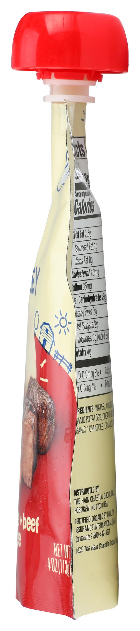 Earth's Best Organic Beef Medley Baby Food Pouches, Case of 12, 4 Ounce