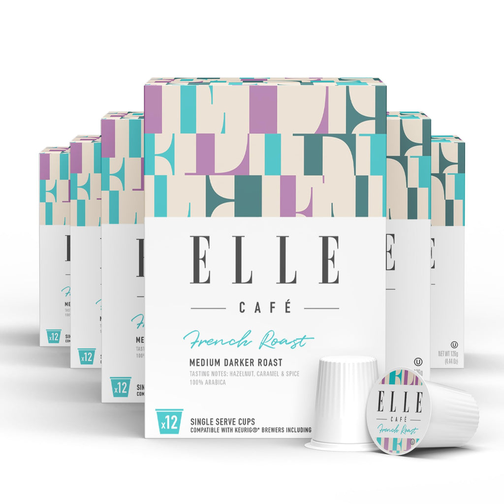Elle Cafe Organic French Roast Coffee, Case of 6, 12 Count