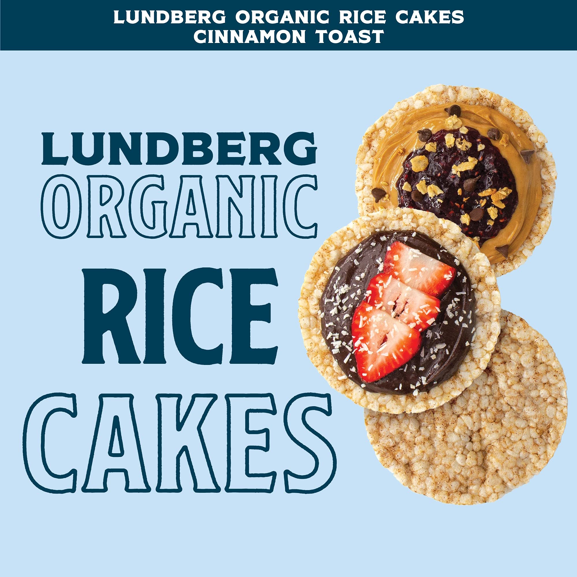 Lundberg Family Farms Organic Cinnamon Toast Rice Cakes, Case Of 6, 8.9 Oz