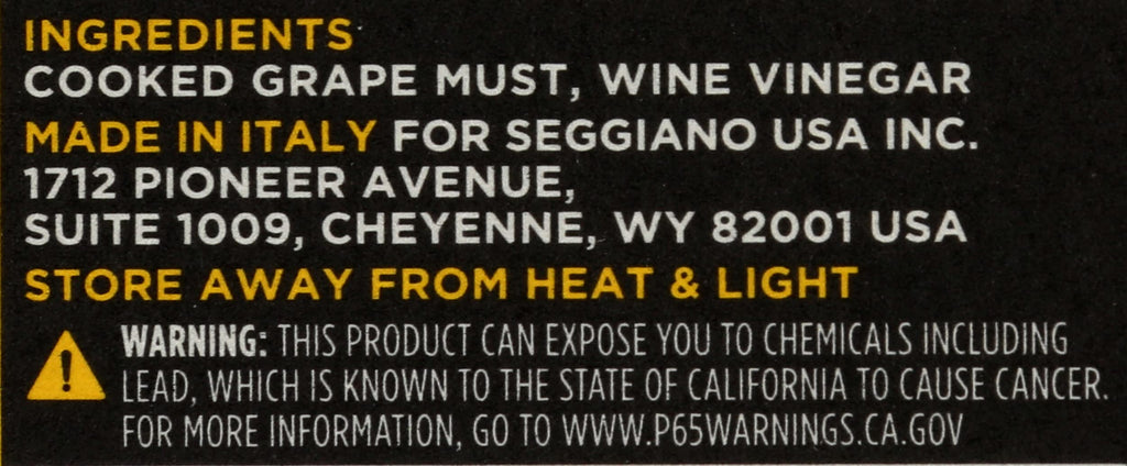 Seggiano Dense Balsamic Glaze, Case of 6, 8.4 fl oz Each