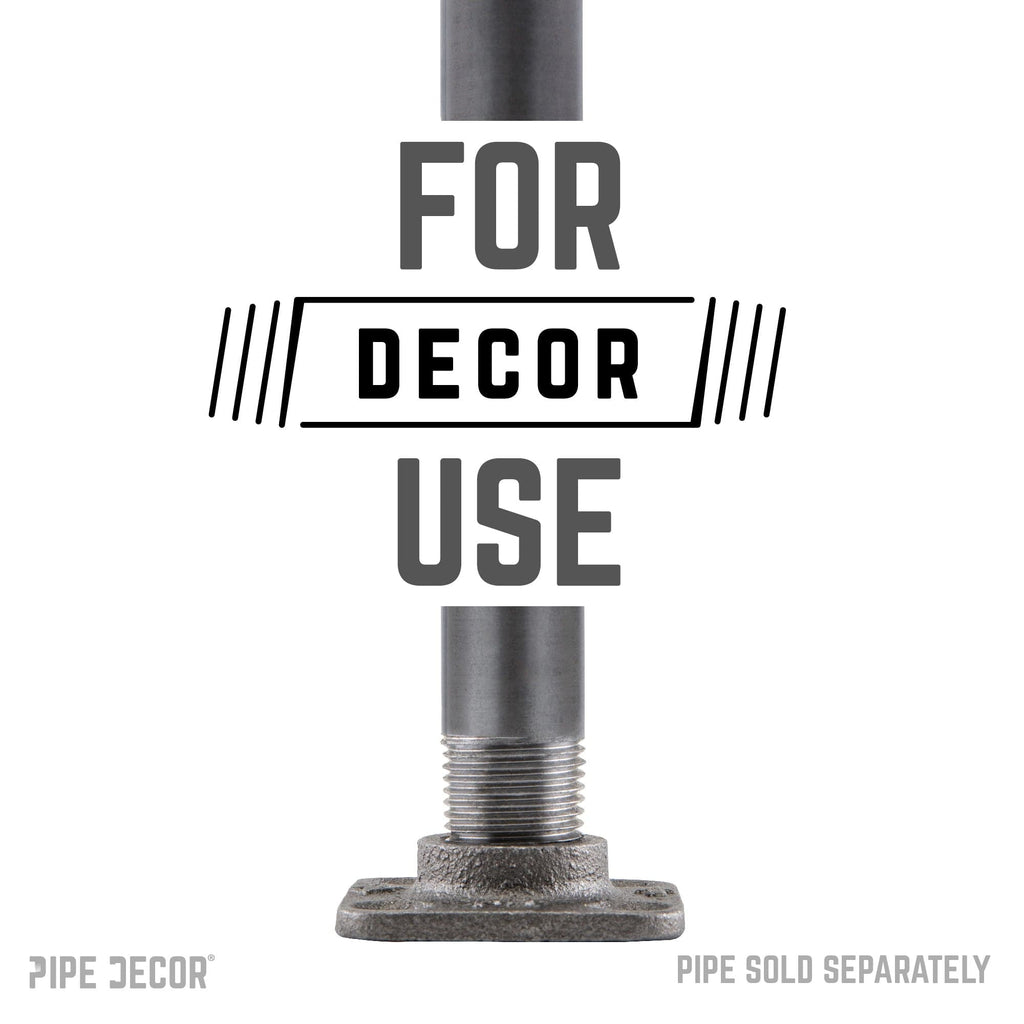 1/2 in. Black Micro Mini Square Flange (8-Pack)