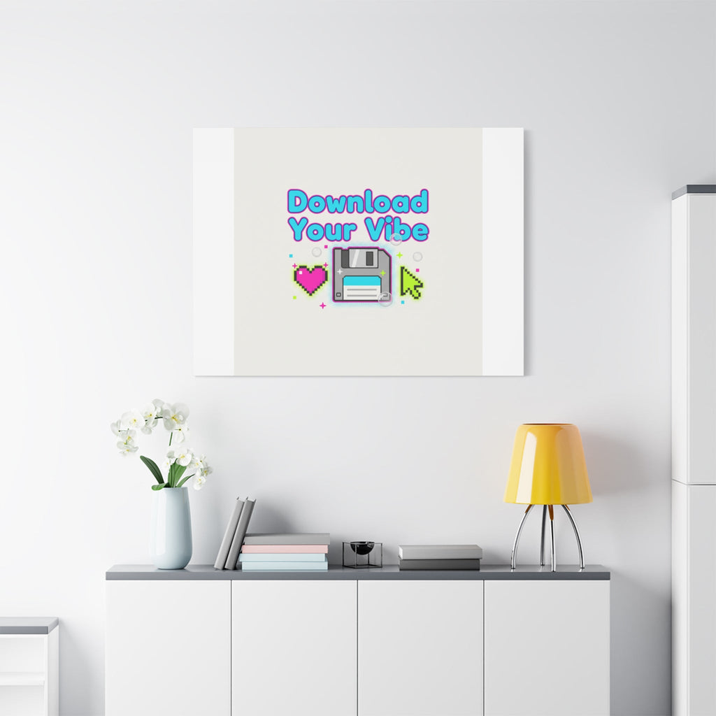 Download Your Vibe Canvas | Y2K Retro Tech, Pixel Floppy Disk Poster