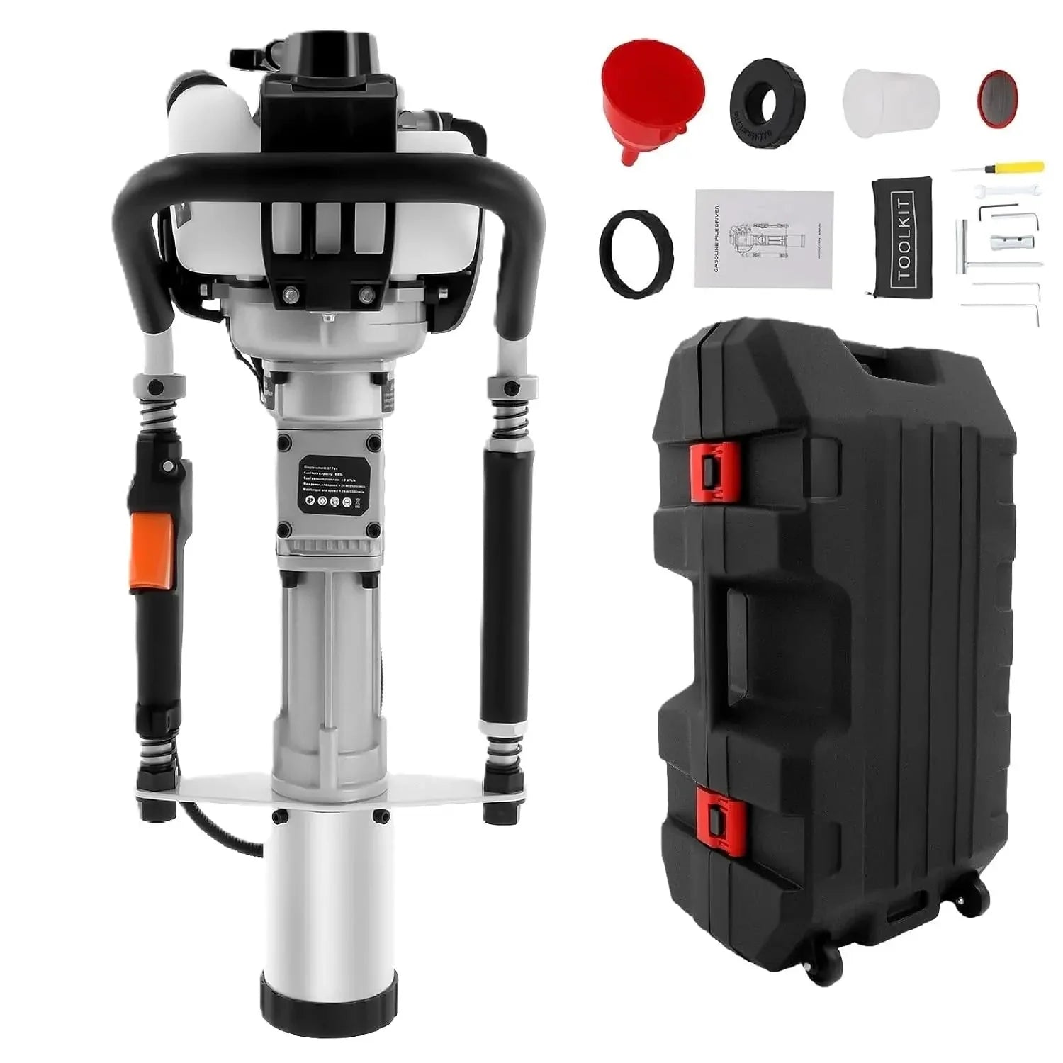37.7CC 4 Stroke Gas - Powered T Post Driver, Gas Powered Pile Driver with Storage Box, Single Cylinder , Customized - PhishStones Products