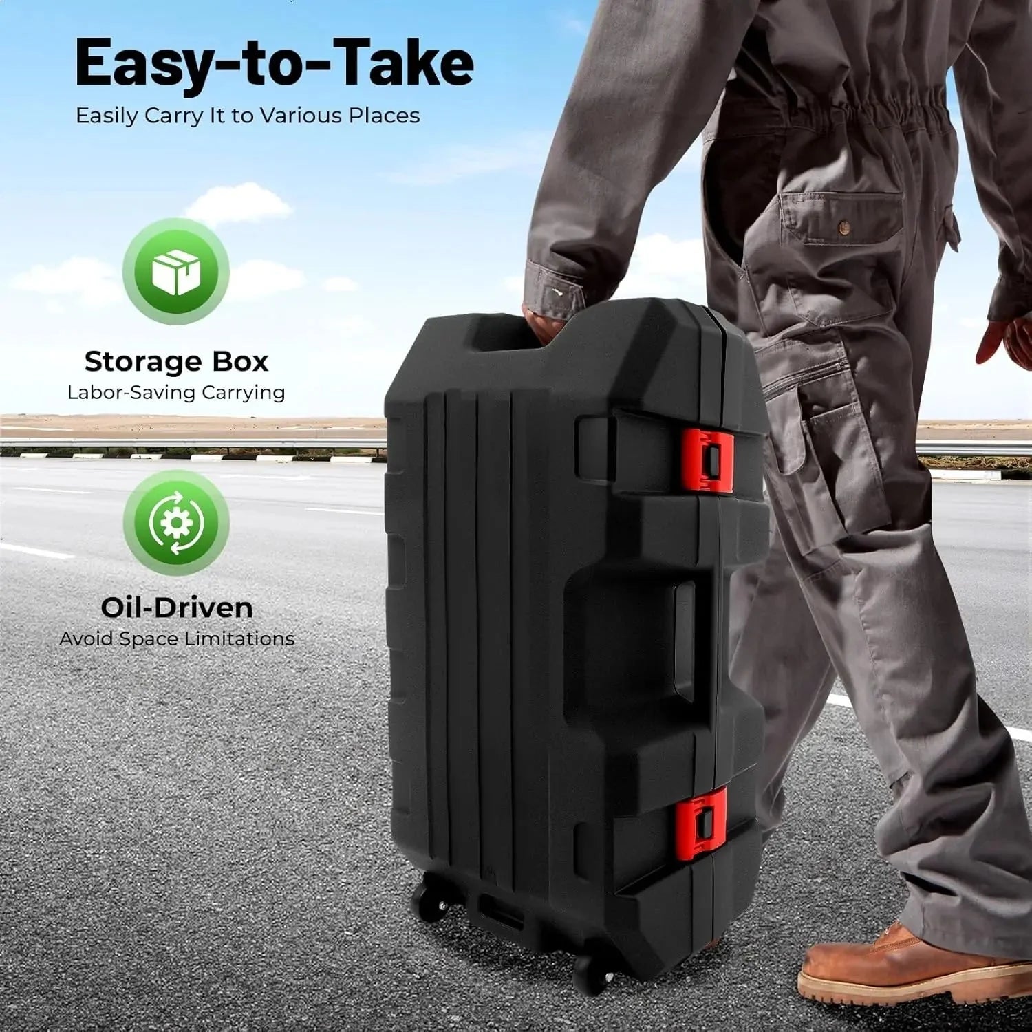 37.7CC 4 Stroke Gas - Powered T Post Driver, Gas Powered Pile Driver with Storage Box, Single Cylinder , Customized - PhishStones Products