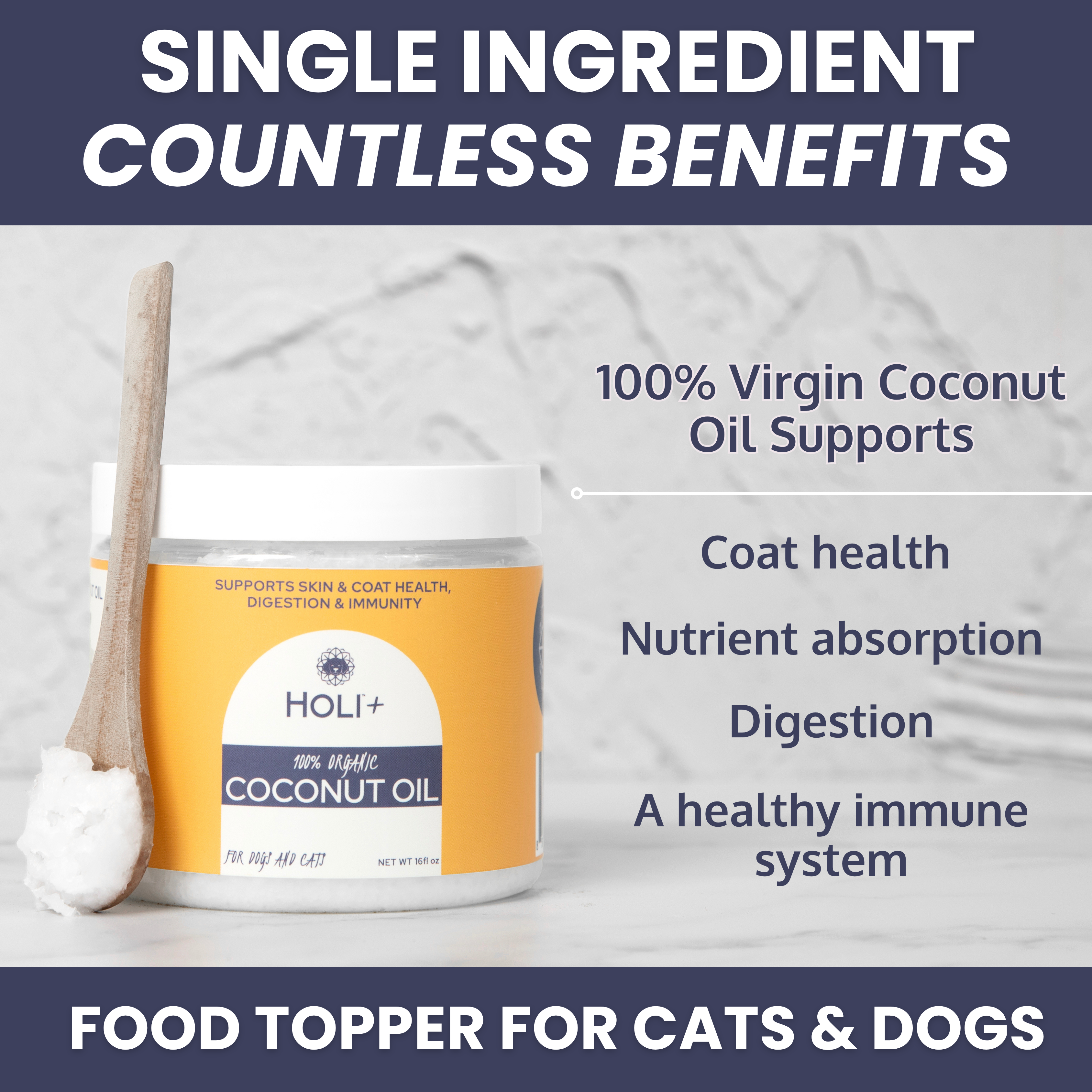 100% Organic Virgin Coconut Oil for Dogs & Cats